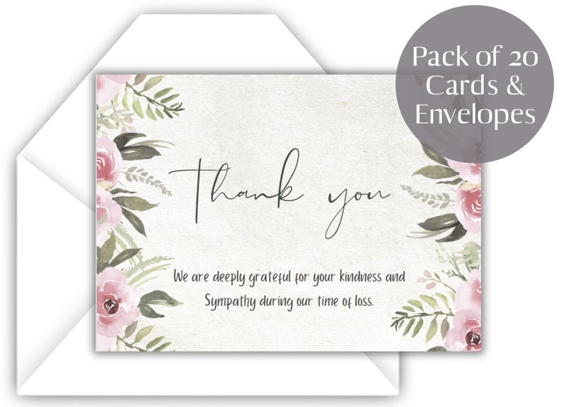 Elcer 20 Celebration of life Funeral 20 Celebration of life Funeral thank you cards with envelopes acknowledgment memorial Sympathy Thank you Cards20 Celebration of life Funeral thank you cards with - Image 5
